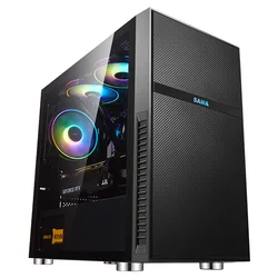 SAMA elegant micro atx case power supply pc case computer tempered glass computer case