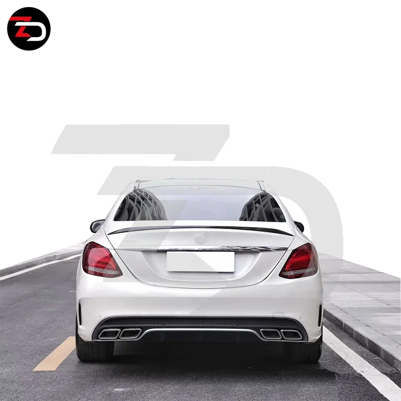 Good Fitment C63 Style Body Kit With Main Grill Side Skirts Bumpers For Mercedes C Class W205 C200 C300 C260 2015-2019