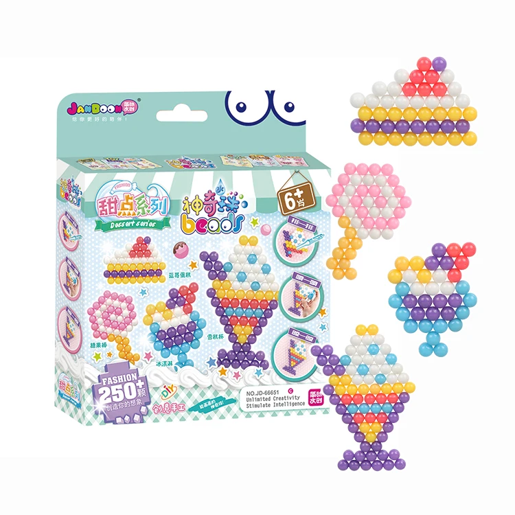 
JanDoon Manufacturer Beginner Series Educational Puzzle DIY Art Craft Aqua Fused Beads Kits for Kids 