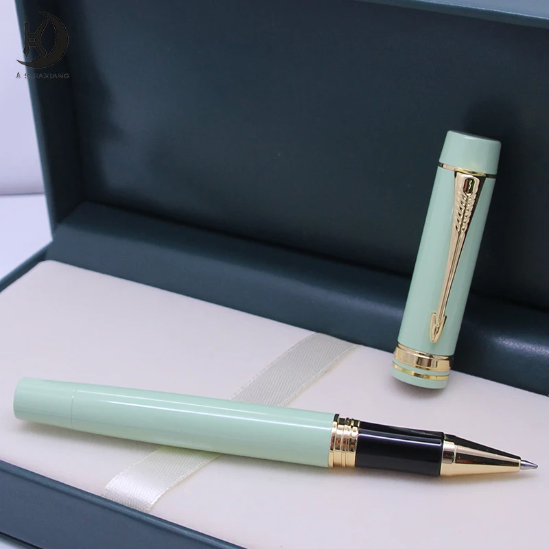 JX7 Luxury premium advertising promotional nice cutting clip corporate designer pens gift black color metal twist ballpoint pen