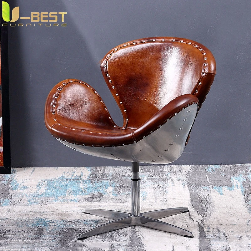 Living Room Chairs Vintage Retro Aluminum Lounge Fauteuils De Salon Armchair Cadeiras Sala Estar Fauteuil Design Furniture