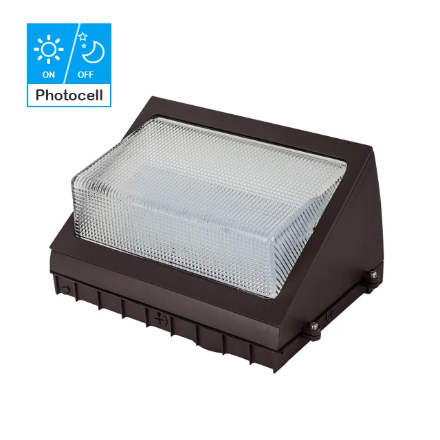 Modern Design Outdoor Dimmable LED Wall Pack Light Aluminum Housing 110v Wall Pack LED Light With Photocell