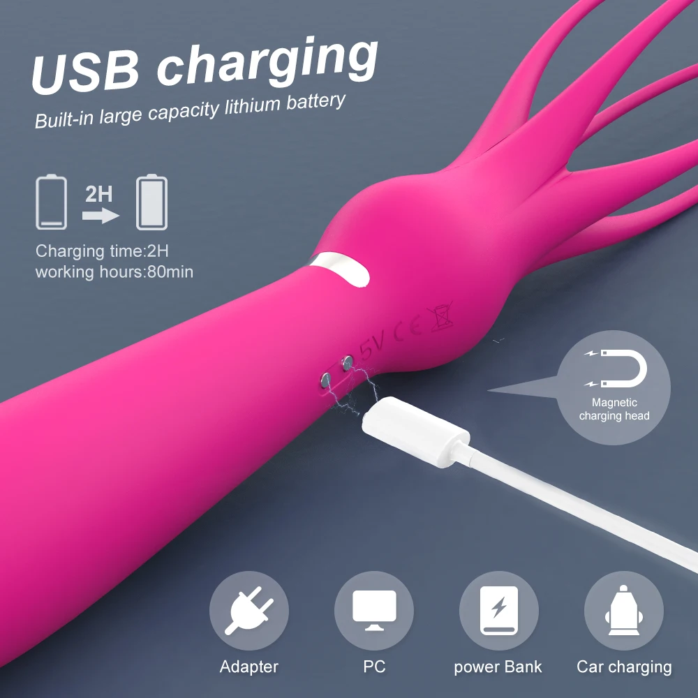 Octopus Sexy Flirting Whip Handle SM Whip Sex toy For Couple Play Spanking