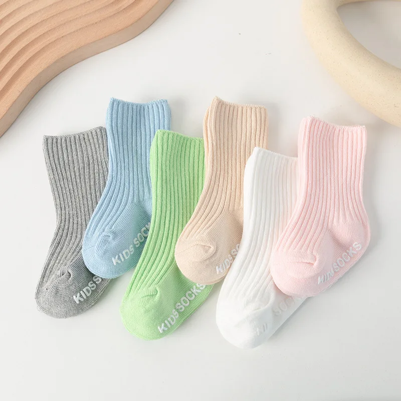 High Quality Multicolor Soft Infant Toddler Socks Organic Cotton Grip Kids Socks Anti Slip Socks For Children