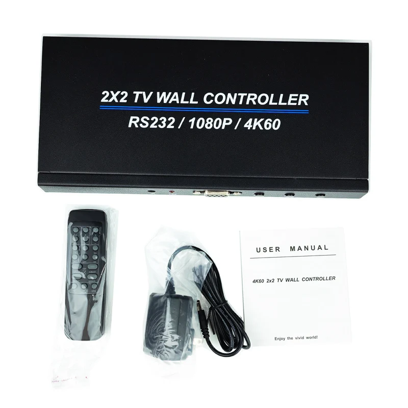 Factory 2x2 TV WALL Controller support 1080p /4k60hz  full HD 2x2 Picture stitching processor