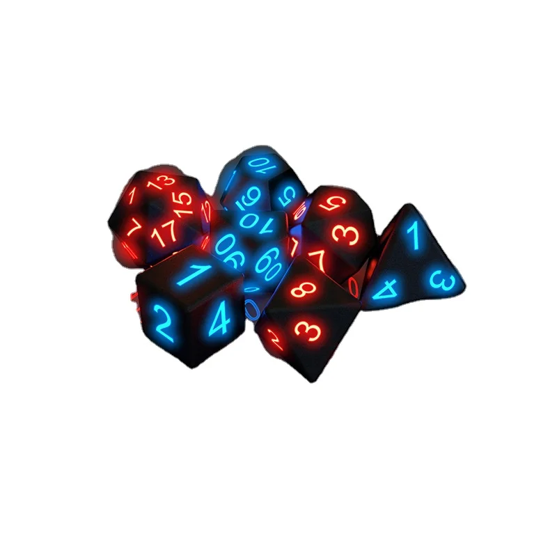 Wholesale Bulk Casino Game Exercise Toys Dnd Custom Electronic Led Polyhedral Dice