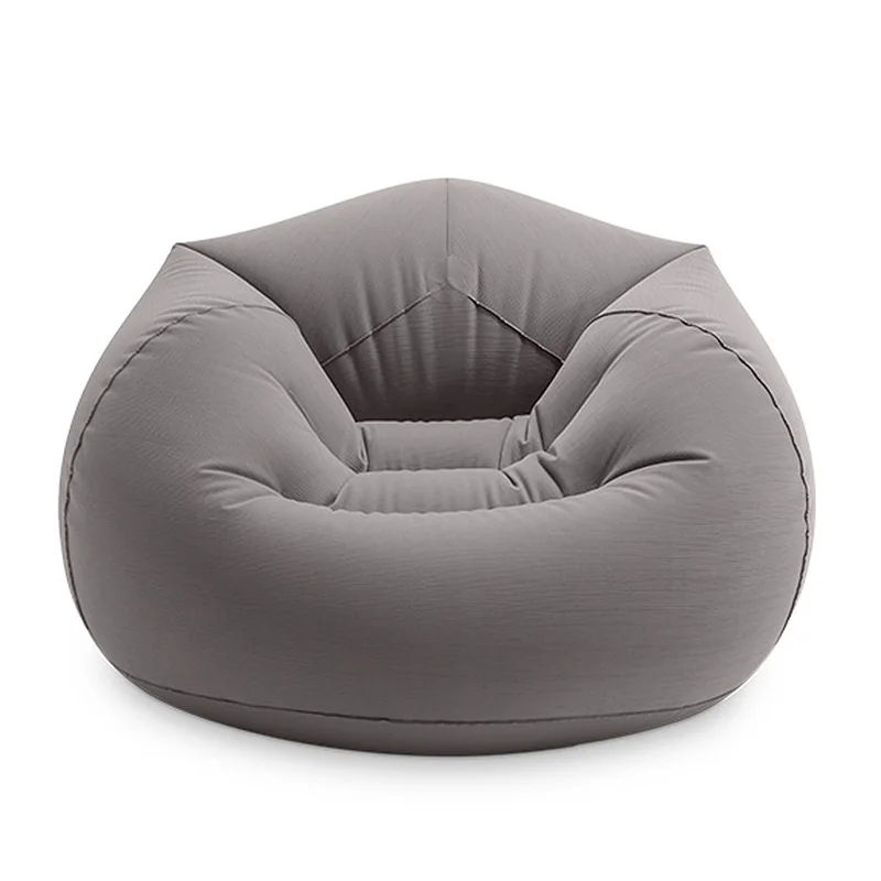 INTEX 68579 Bean-less grey Bag Chair Comfortable Single Inflatable Sofa Chair for Adult