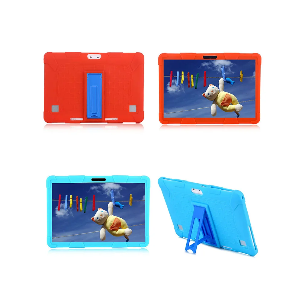 Free sample anti-drop and shockproof tablet protective cover ultra-thin silicone case with stand suitable for 10.1-inch tablet