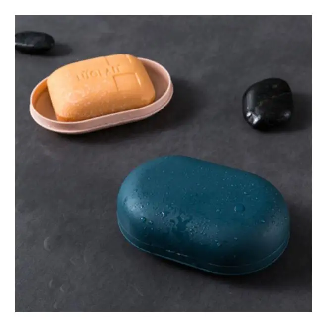 Plastic Bathroom Shower Double Layered Soap Box Tray Dish Storage Holder Plate Home Travel