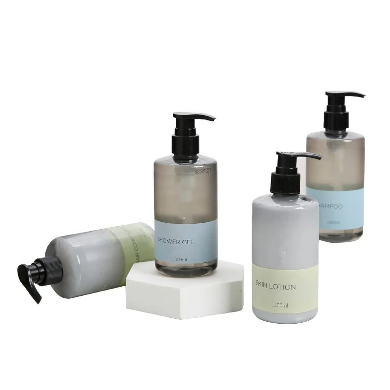 Wholesale 300ml 500ml Refillable Amber Shampoo Bottles With Pump