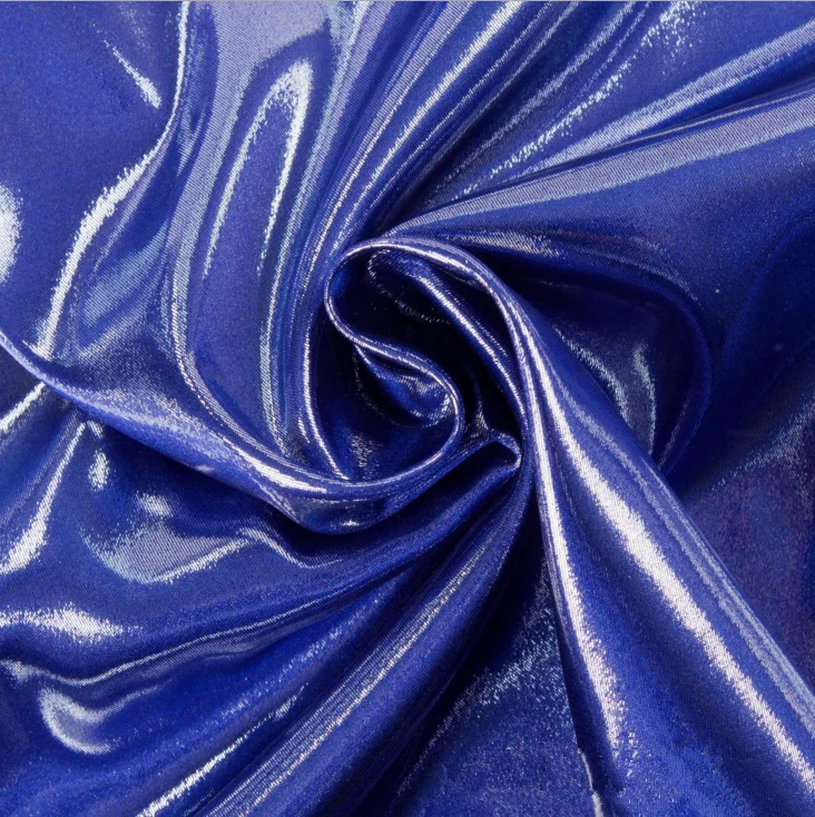 hot sale fashion metallic pink colorful foil chiffon fabric for women dress