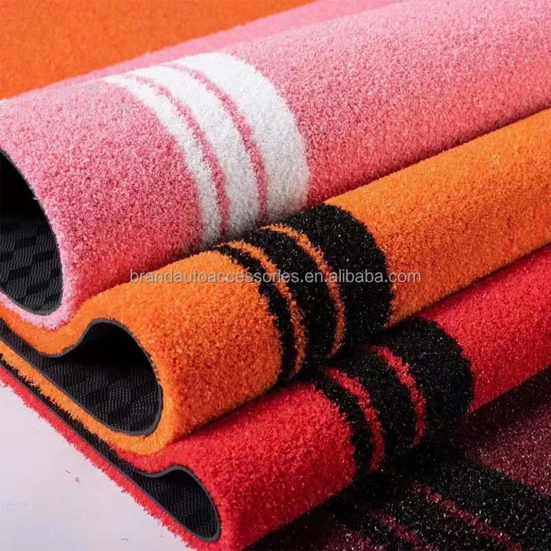 High quality Wholesale velour design PET/100% Polyester material dustproof car carpet roll