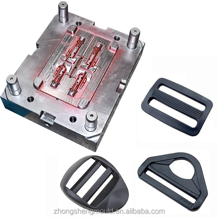 Custom Precision Hot/cold Runner Mold Making  OEM Plastic Injection for Car Safety Harness Quick Release Belt Buckles