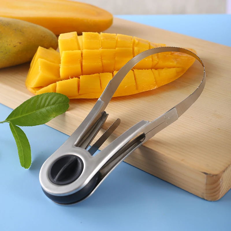 Mango Peeling Separator Pawpaw Digging Stainless Steel Peeler Manual Mango Slicer vegetable fruit cutter