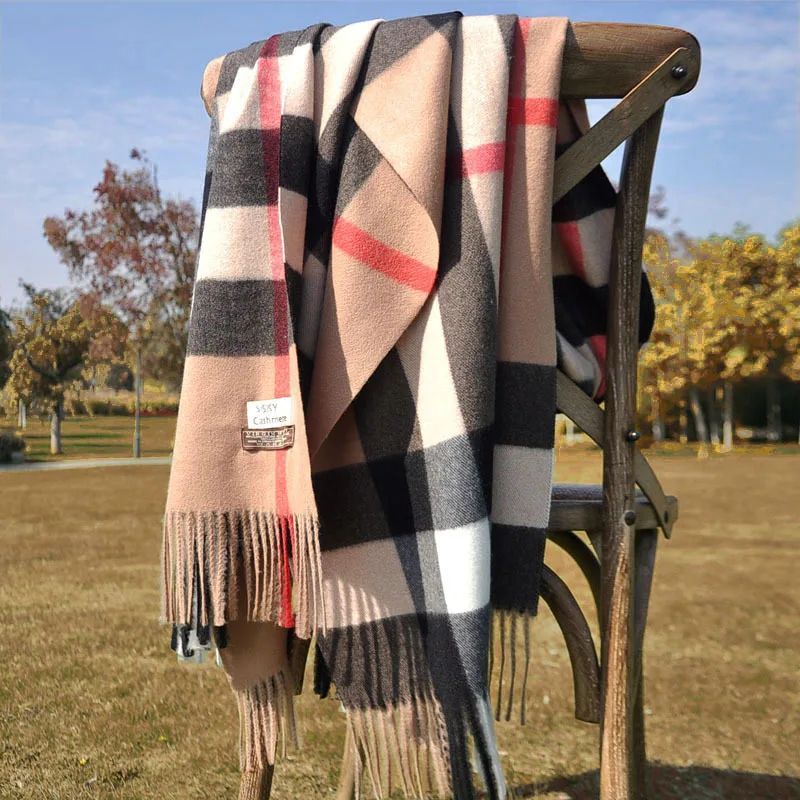 190*70cm Plaid scarf for women British classic  autumn and winter warm  scarf