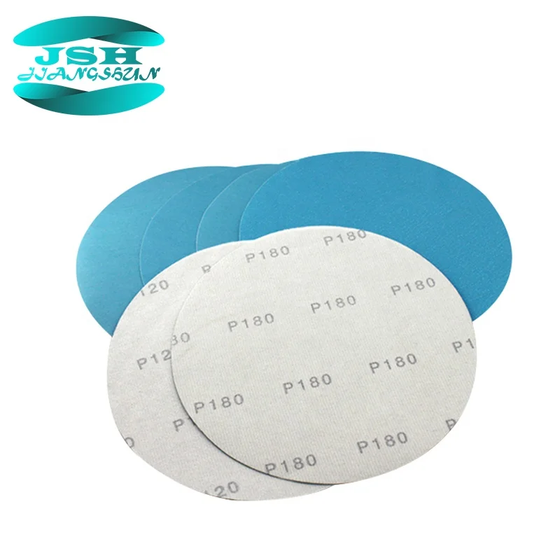 150mm Film Backing Blue Sandpaper Making Abrasive Round Sanding Film Disc