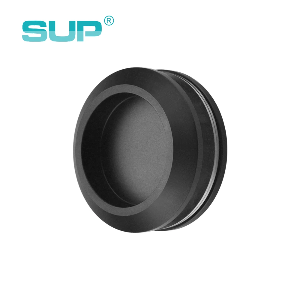 matte black gold diameter 48 mm drilling stainless steel finger pull round glass shower door handles