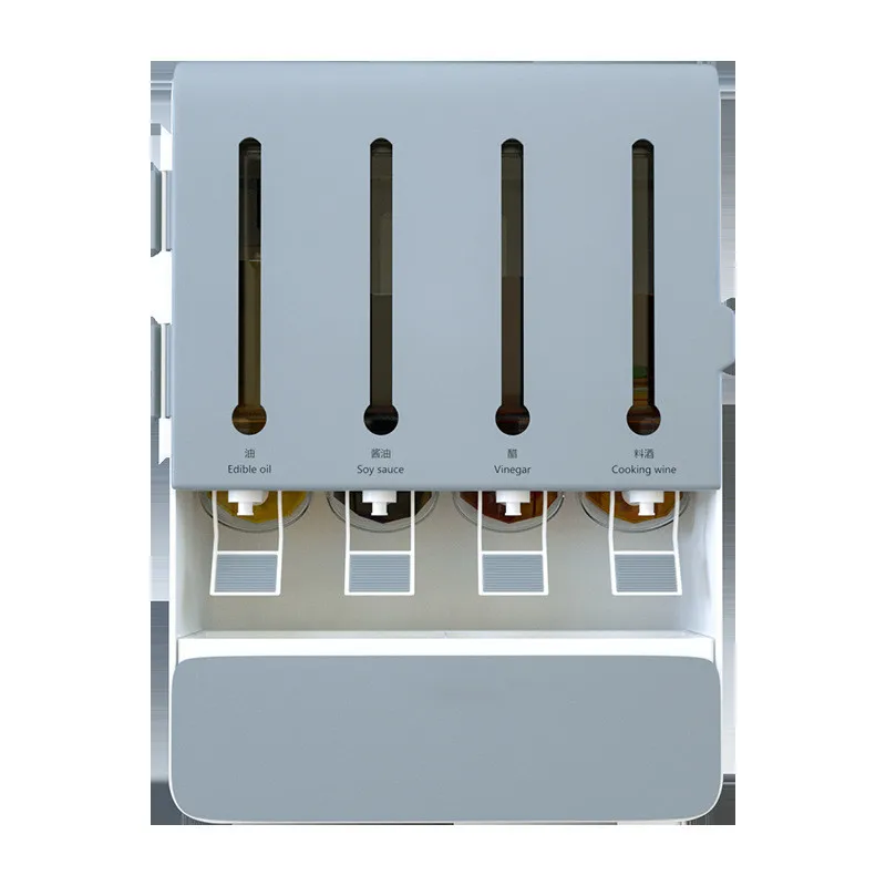 Customized Oil and Vinegar Storage Dispenser Wall Mount Spice Rack Organizer