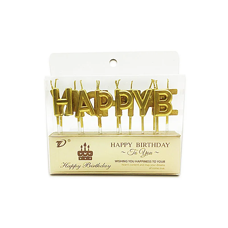 happy new year 2021hot sale craft supplies packaging decoration happy birthday decoration colorful candle