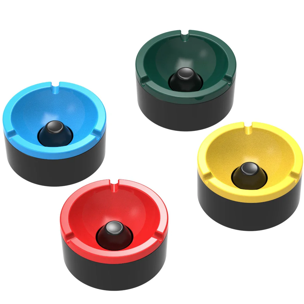 11cmx5.5cm durable round indoor and outdoor windproof  plastic melamine ashtray with detachable lid