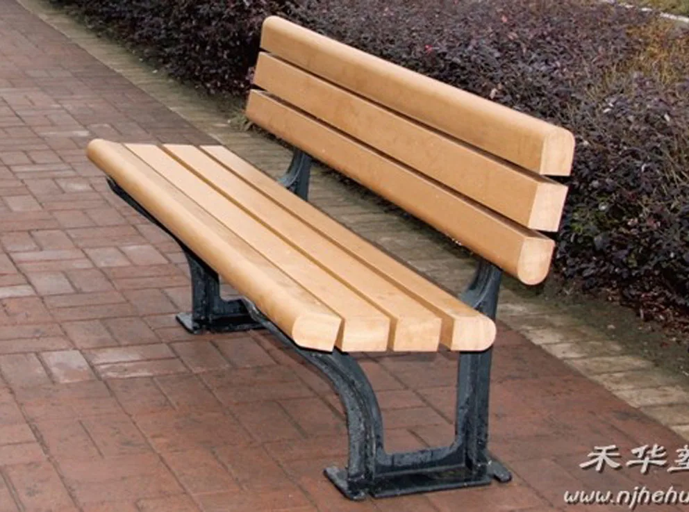 Factory park chair,outdoor wood plastic long part garden bench