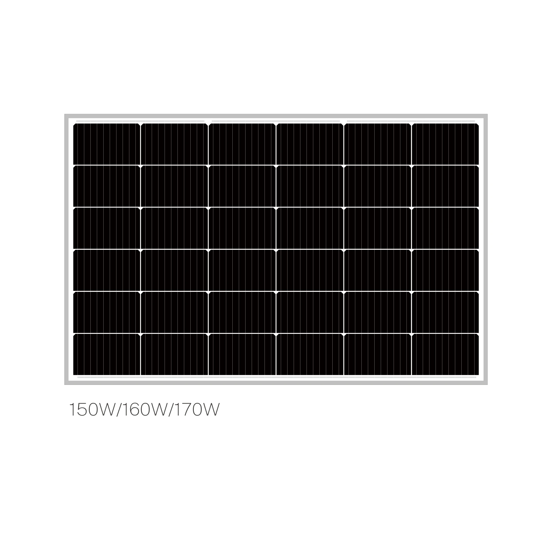 50W-170W Monocrystalline solar panels factory direct wholesale PERC half cut warranty 25years