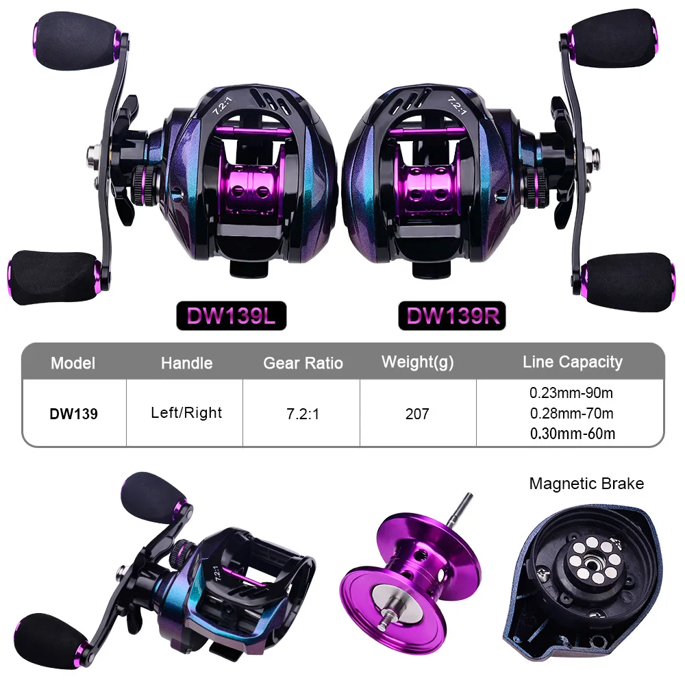 7.2:1 Metal Teardrop Reel Road Runner 4+1 Spool Lure Fishing Reel Sea Baitcasting Reel Fishing Wholesale