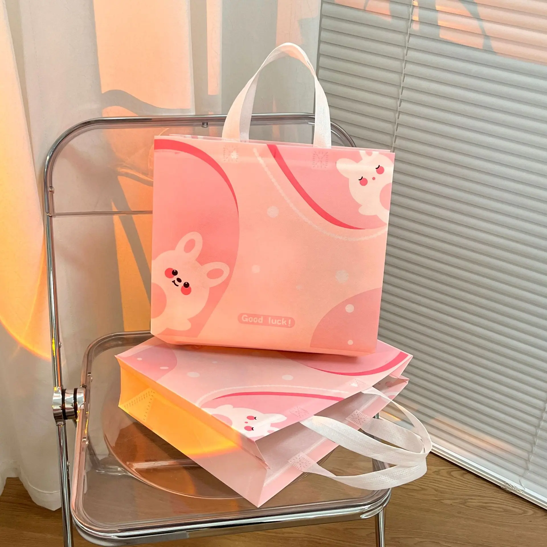 YC Promotional Reusable Custom Tote Polypropylene Shopping Packaging Laminated Non-woven Bags With Logo