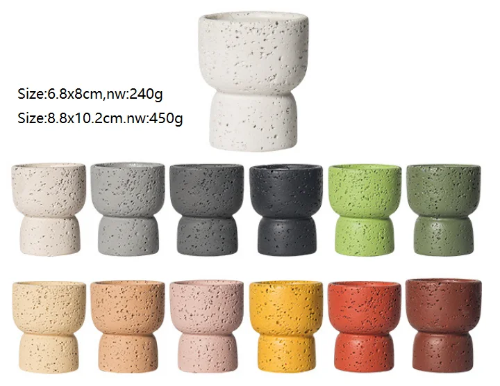 Handcrafted Home Decor Accent Empty Luxury Cement Jars Decorative Concrete Pots for Candle Home Plants Pot