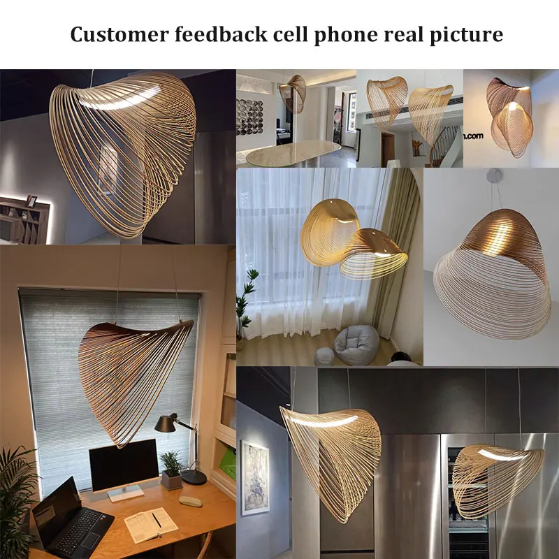 Japanese cafe lamp led pendant lights decoration lighting restaurant chandelier modern wooden pendant lamp