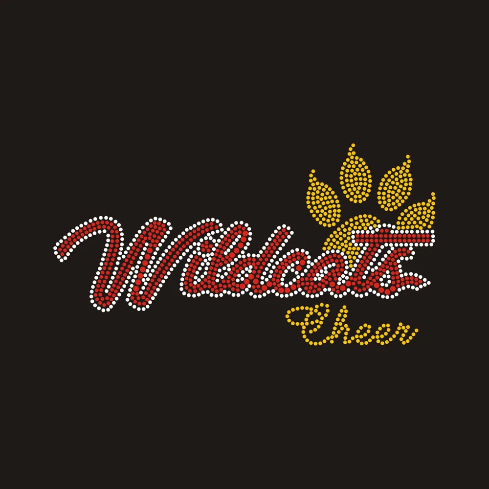 Factory Price Custom Bling Heat Transfer Baseball Pattern Rhinestone Transfer With Letter