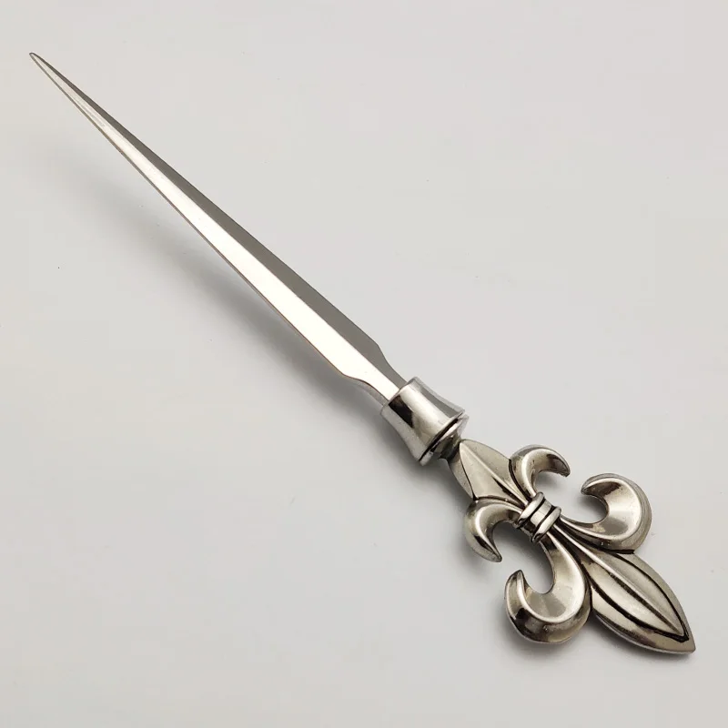 
Novelty silver metal fleur-de-lis decorative letter opener 