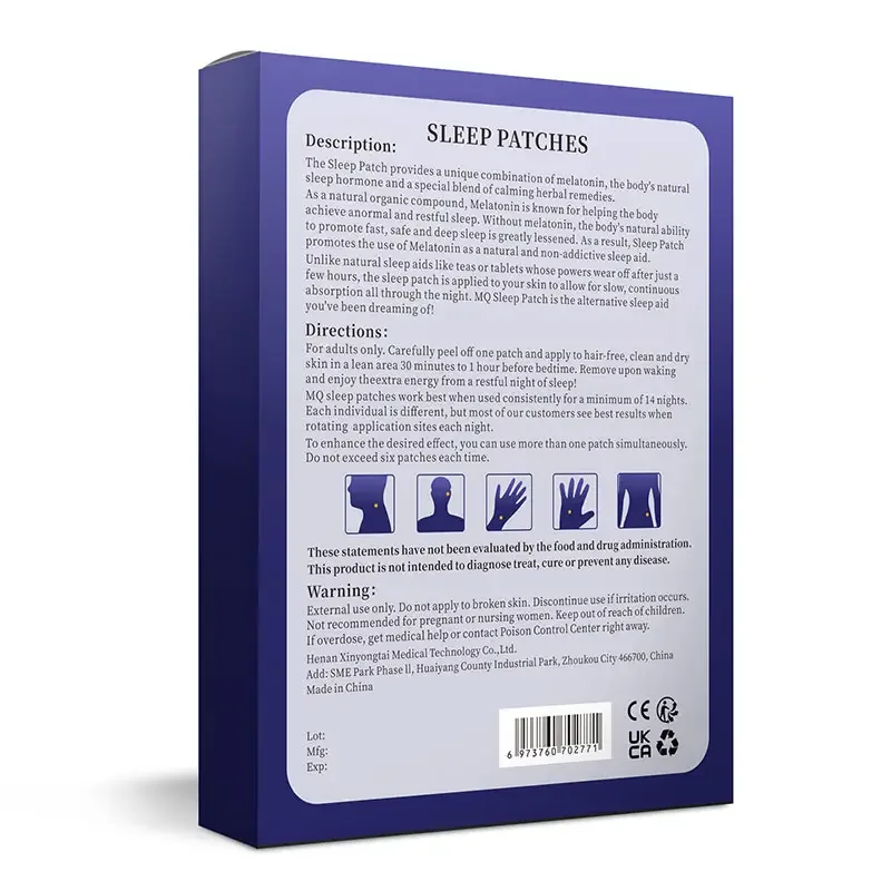 100% natural herbs melatonin wellamoon essential oils sleep aid aromatherapy sleep patch  custom logo