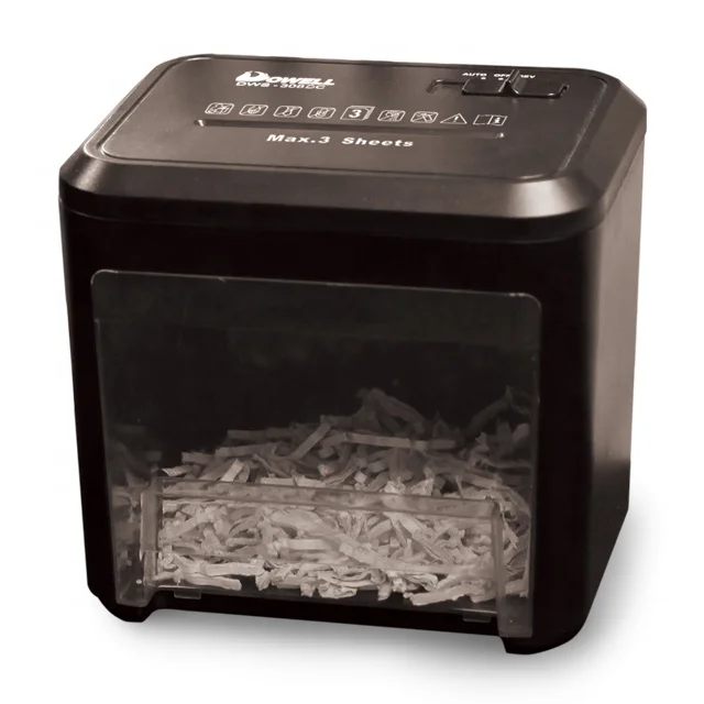 Desktop Paper Shredder 3 Sheet Cross Cut Paper Shredder Low Noise Mini Shredder
