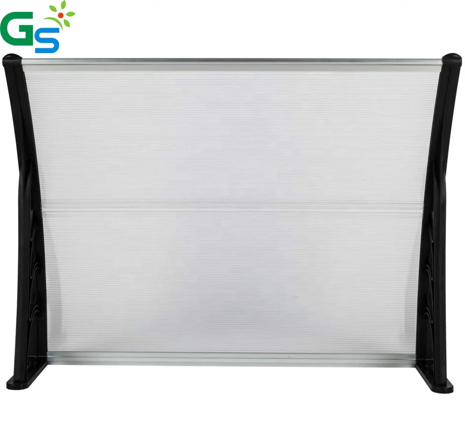 Malaysia Modern Decoration Transparent Pc Solid Sheet Balcony Cover Aluminum Composite Bracket Polycarbonate Canopy 100Cm X 200C