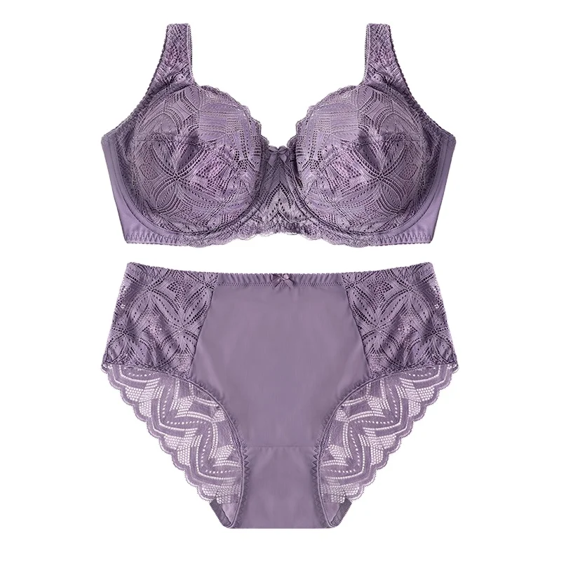 JSMANA Plus Size Push Up Womens Lace Ladies Underwear Sexy Bra and Panty Set New Design Bra and Penty