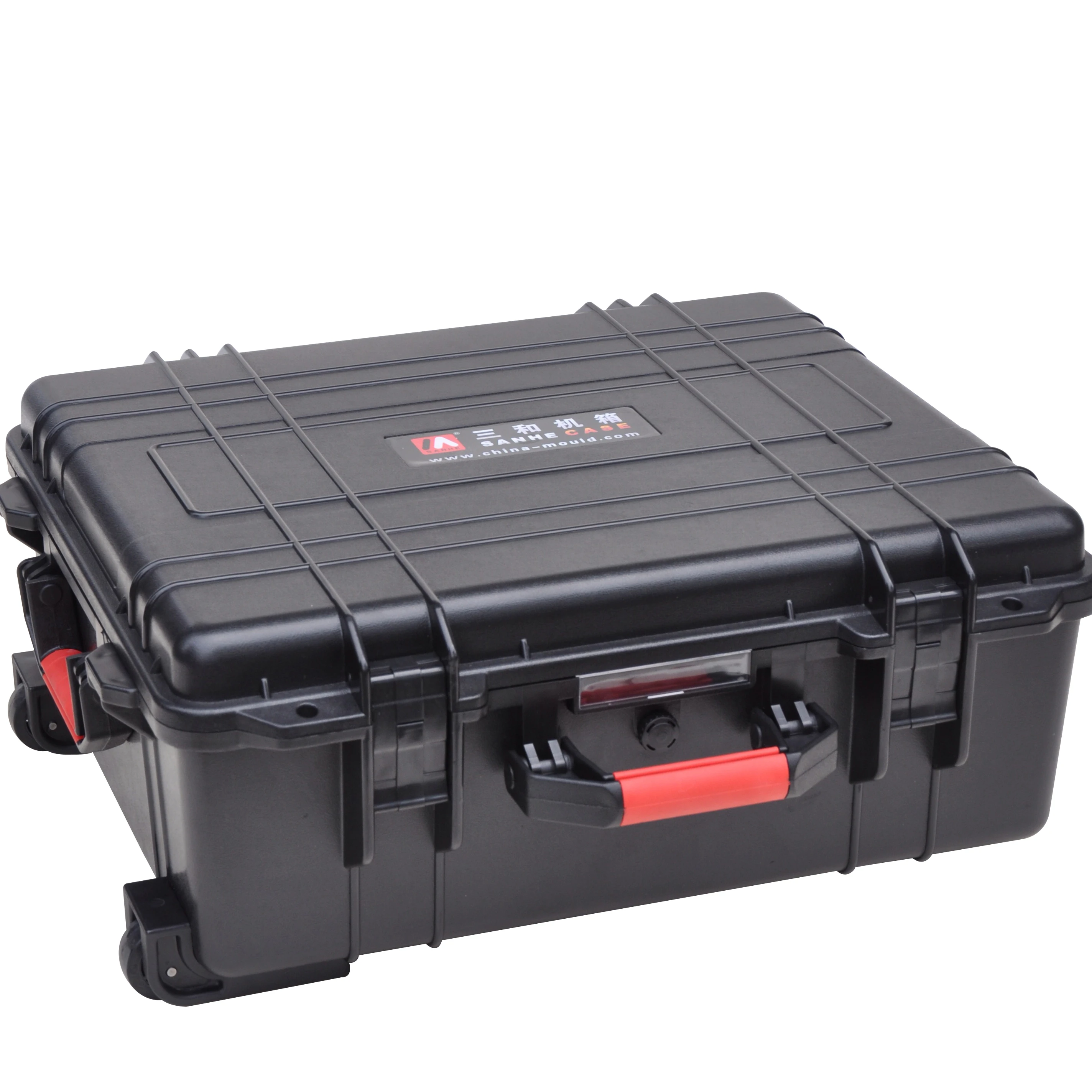 plastic equipment case with wheel and scalable tie rod for equipment