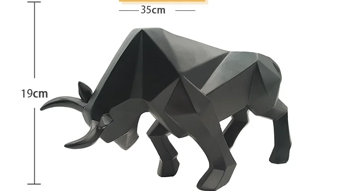 Statue Bull Sculpture Gold Animal Figurines Nordic Decoration Home Decor Tabletop Statues Bulls Figurines Animal Cabinet