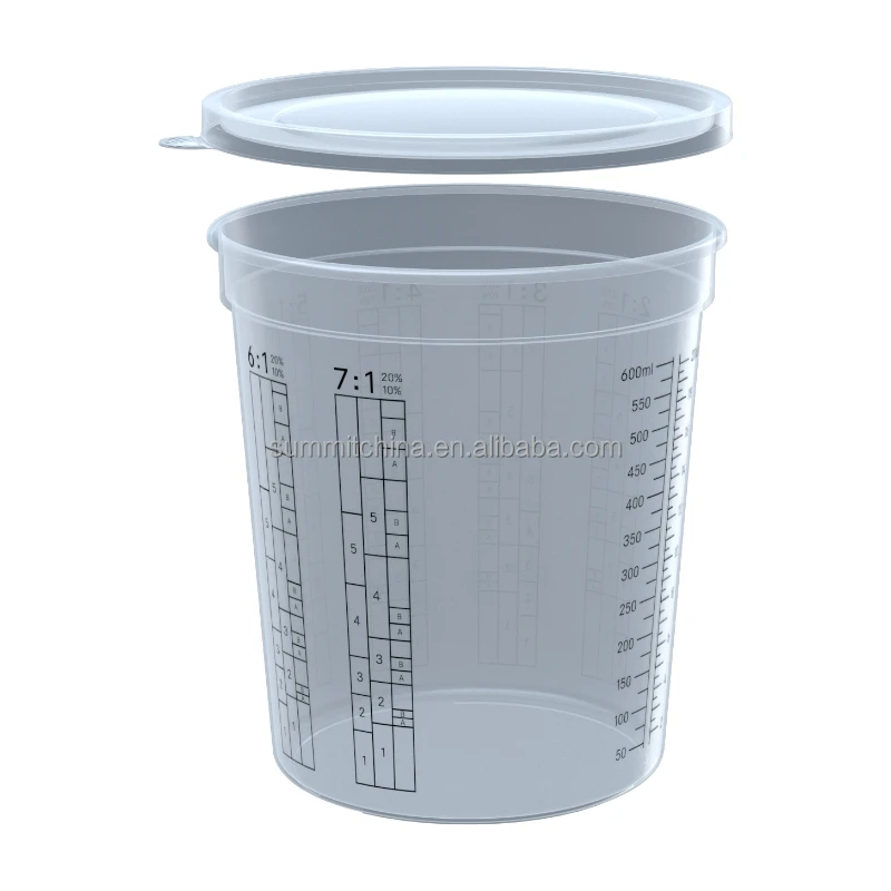 400ml Plastic Car Paint Mixing Cup Automotive Paint Mixing Ratio Measurements Cups