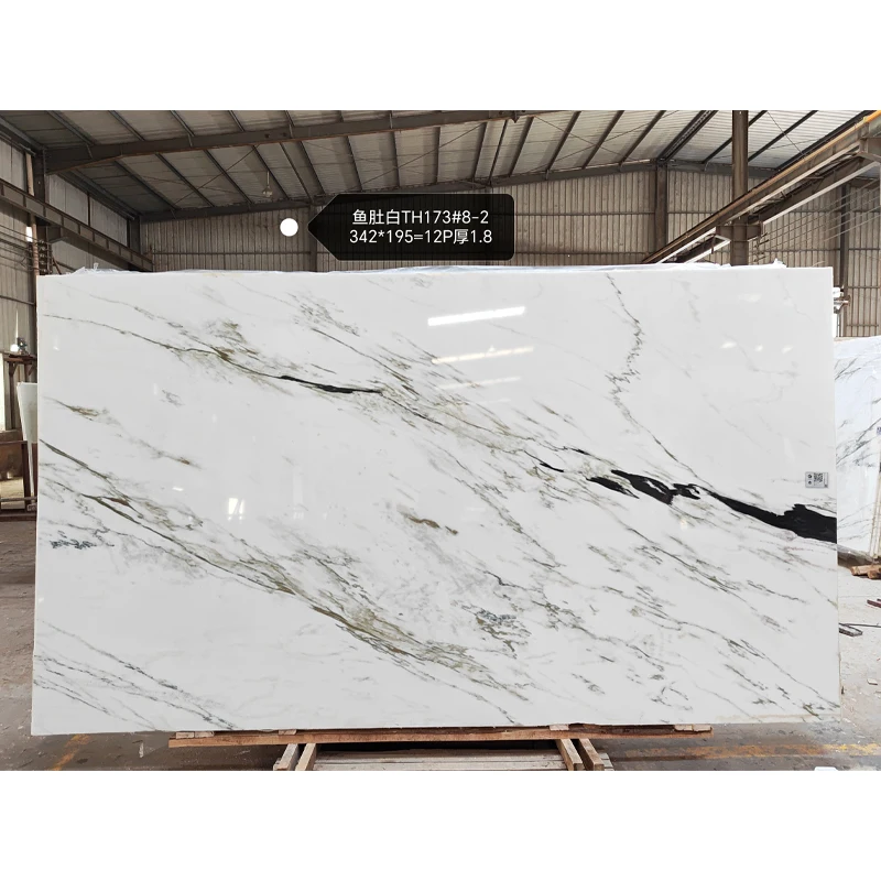 Chinese White Marble With Thin Black Veins Orient Calacatta Marble For Bathroom Shower Wall Flooring Tiles
