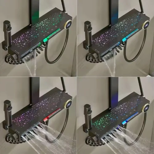 High Quality Starlight Rain Mixer Shower Head Luxury Trim Systems In-Wall Shower Faucets Bath Shower Set