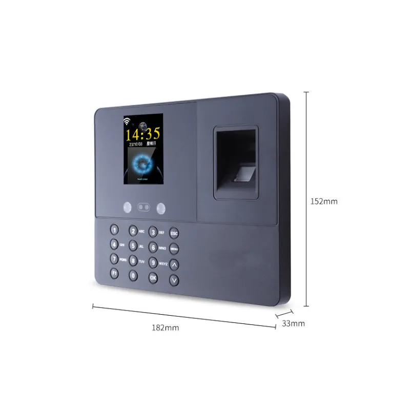 Employee Clock Face Recognition Fingerprint Biometric Time Attendance Machine Excel Export Record Recognition