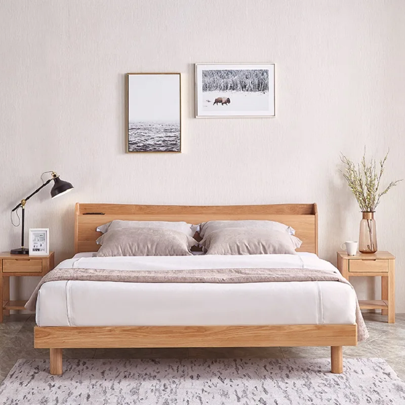 Modern Solid Bedroom Headboard King Size Headboard Design Furniture Wooden Bed