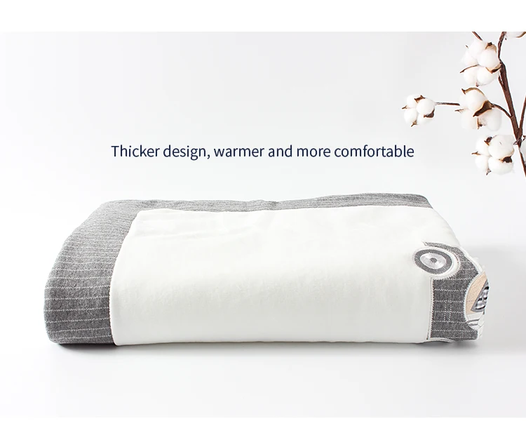 RTS Unisex Autumn Winter Toddler Custom Soft Cotton Velvet Newborn Baby Swaddle Wrap Infant Blanket