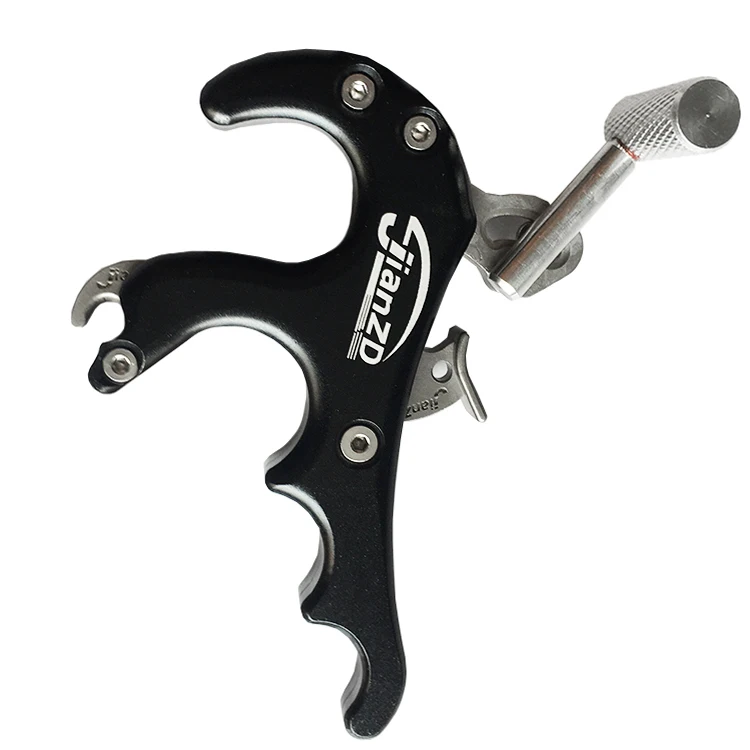 Hunting   4 Finger  Release Aid  Aluminum Alloy Compound Bow Shooting