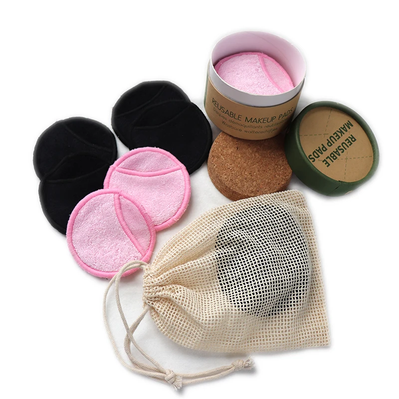 Waste Cotton Rounds Washable Bamboo Reusable Cotton Pads Face Makeup Remover Pads