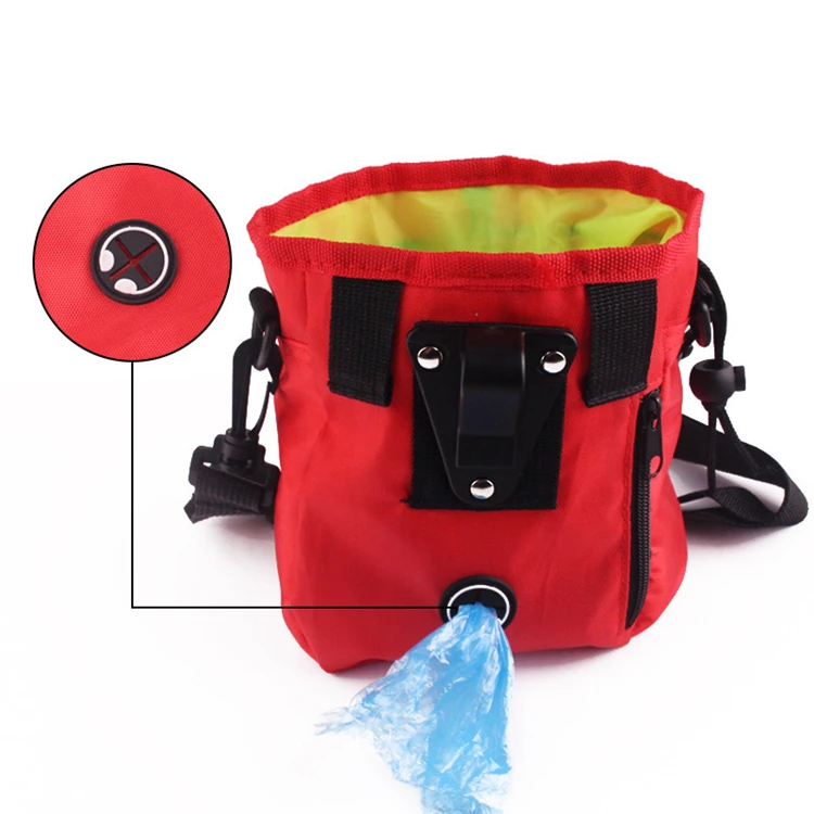 
Red/Black Dog Treat Bag Pockets Walking Food Pouch Pet Training Waist Storage Bag Dispenser Dog Waist Bag  (62564964511)