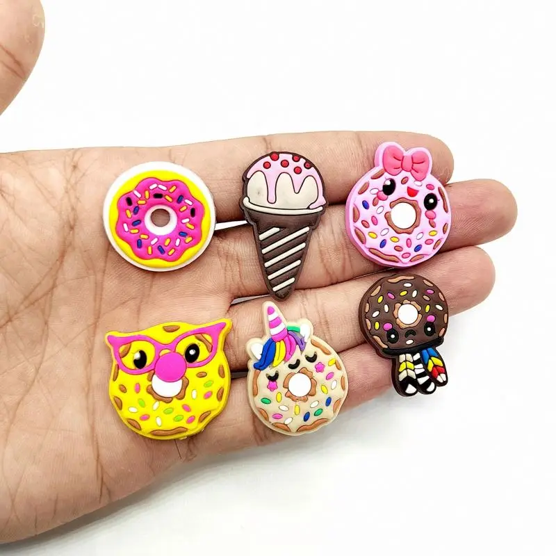 2024 New  pvc shoe charms pvc shoes flower for hole shoes rugby laces decoration for clog for girl clog ornament