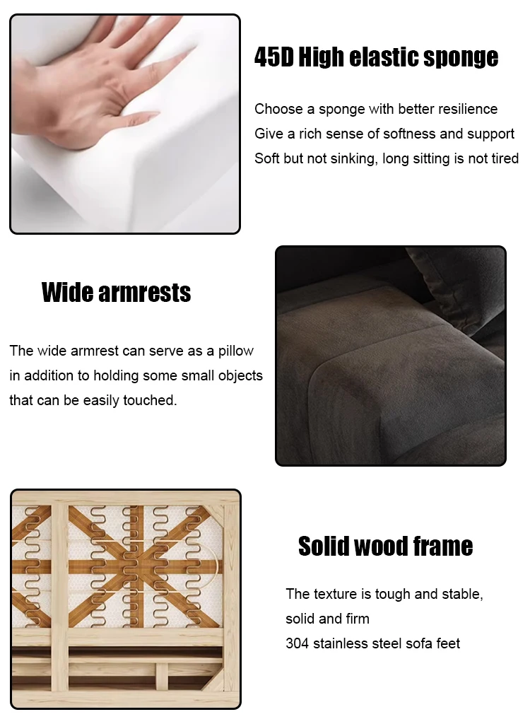 SUKE Cloud milk velvet sofa living room small family Japanese cream wind simple modern tofu block