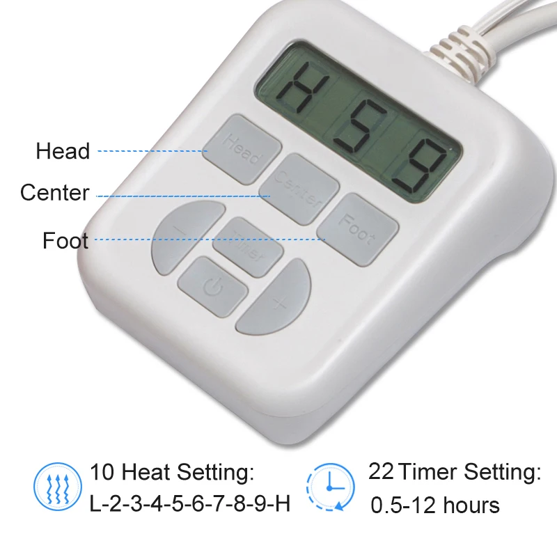 Washable intertek large double bed electric thermal blanket Quilted Heated Mattress Pad with 10 Heating Settings